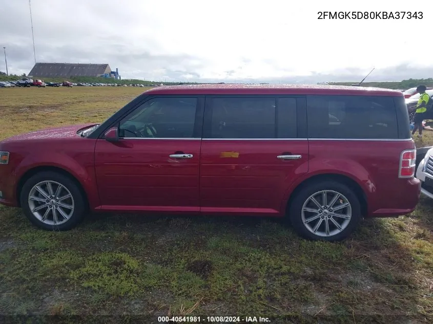 2019 Ford Flex Limited VIN: 2FMGK5D80KBA37343 Lot: 40541981