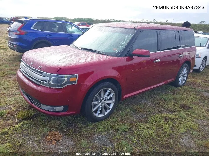 2019 Ford Flex Limited VIN: 2FMGK5D80KBA37343 Lot: 40541981