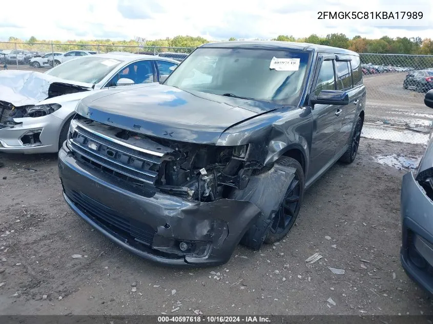 2019 Ford Flex Sel VIN: 2FMGK5C81KBA17989 Lot: 40597618