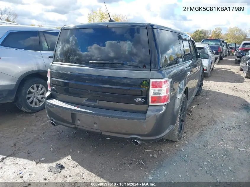 2019 Ford Flex Sel VIN: 2FMGK5C81KBA17989 Lot: 40597618