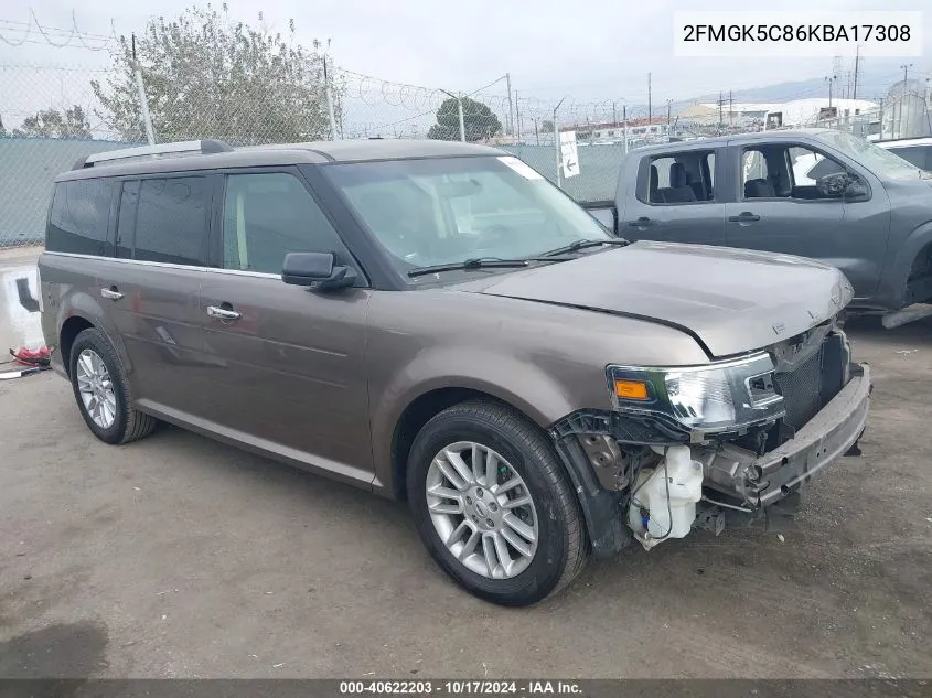 2019 Ford Flex Sel VIN: 2FMGK5C86KBA17308 Lot: 40622203