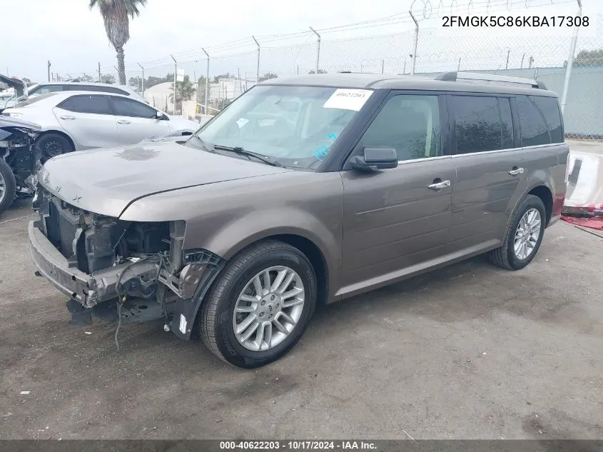 2019 Ford Flex Sel VIN: 2FMGK5C86KBA17308 Lot: 40622203