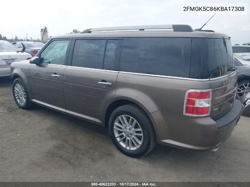 2019 Ford Flex Sel VIN: 2FMGK5C86KBA17308 Lot: 40622203