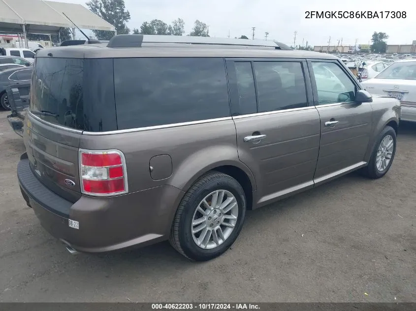 2019 Ford Flex Sel VIN: 2FMGK5C86KBA17308 Lot: 40622203