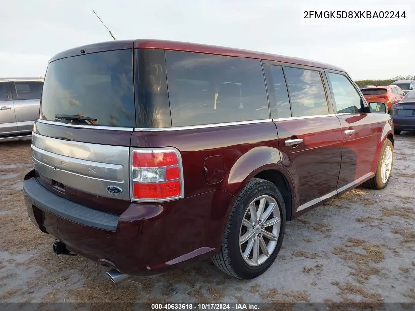 2019 Ford Flex Limited VIN: 2FMGK5D8XKBA02244 Lot: 40633618