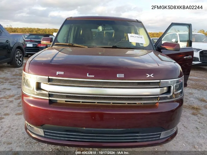 2019 Ford Flex Limited VIN: 2FMGK5D8XKBA02244 Lot: 40633618