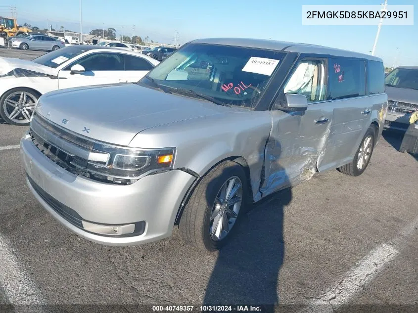 2019 Ford Flex Limited VIN: 2FMGK5D85KBA29951 Lot: 40749357