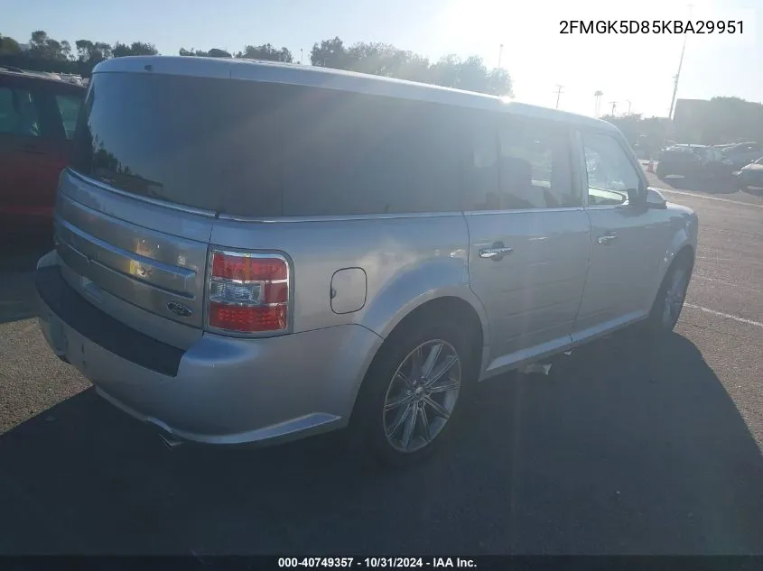 2019 Ford Flex Limited VIN: 2FMGK5D85KBA29951 Lot: 40749357