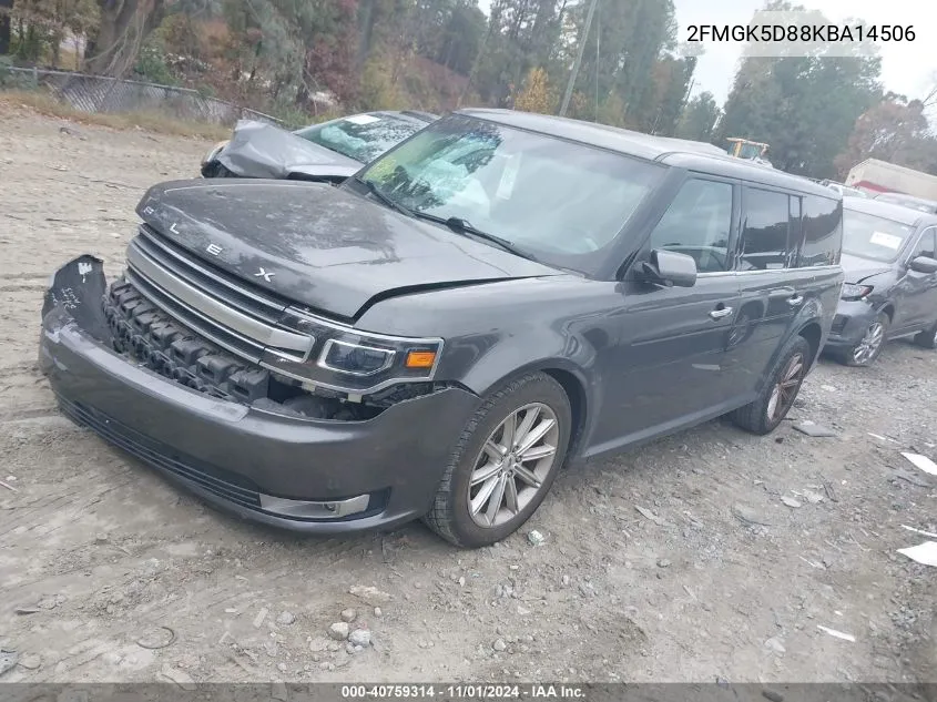 2019 Ford Flex Limited VIN: 2FMGK5D88KBA14506 Lot: 40759314