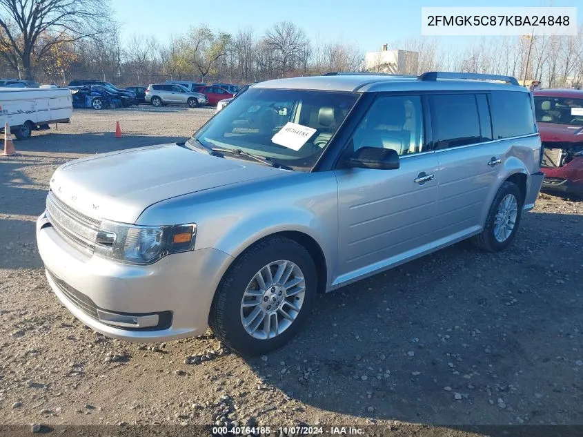 2019 Ford Flex Sel VIN: 2FMGK5C87KBA24848 Lot: 40764185