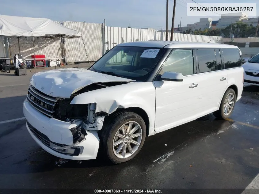 2019 Ford Flex Limited VIN: 2FMGK5D80KBA36287 Lot: 40907863