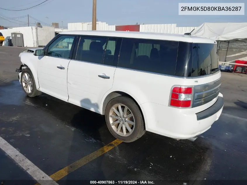 2019 Ford Flex Limited VIN: 2FMGK5D80KBA36287 Lot: 40907863