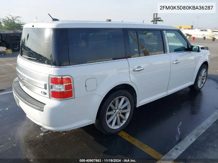 2019 Ford Flex Limited VIN: 2FMGK5D80KBA36287 Lot: 40907863