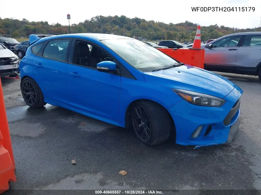 2016 Ford Focus Rs VIN: WF0DP3TH2G4115179 Lot: 40665557