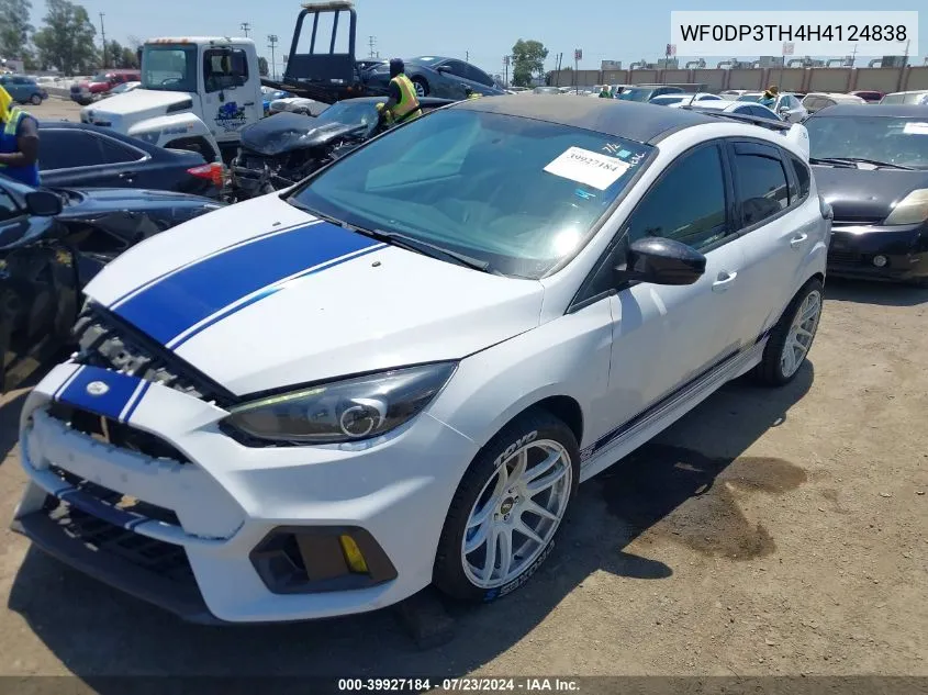 2017 Ford Focus Rs VIN: WF0DP3TH4H4124838 Lot: 39927184