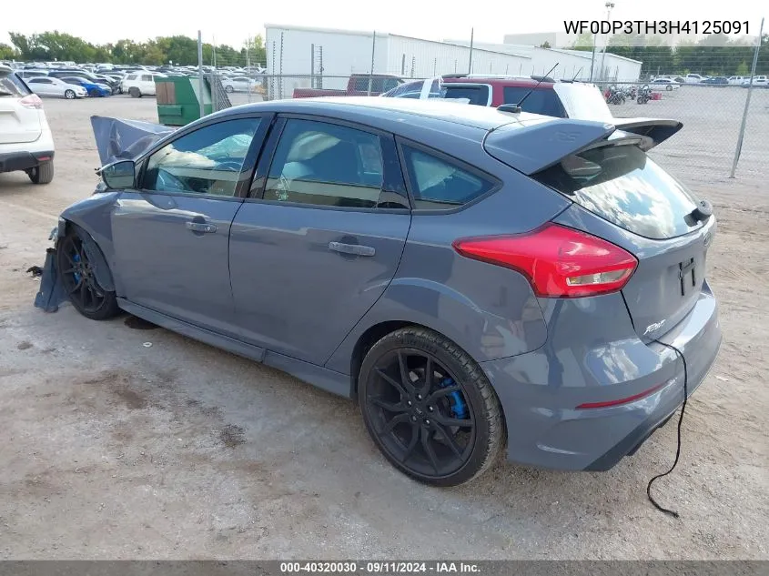 2017 Ford Focus Rs VIN: WF0DP3TH3H4125091 Lot: 40320030