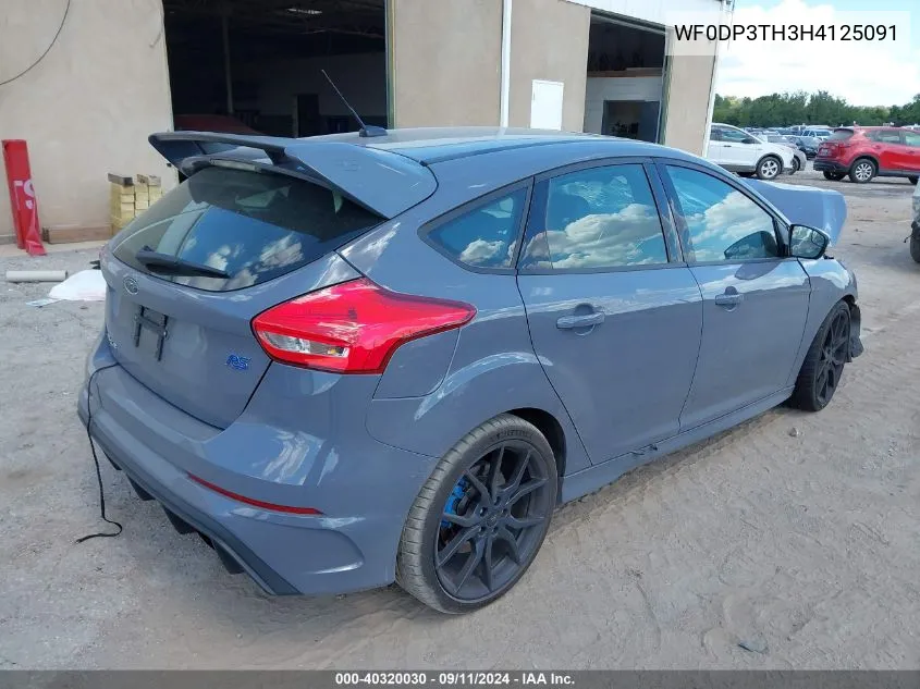 2017 Ford Focus Rs VIN: WF0DP3TH3H4125091 Lot: 40320030