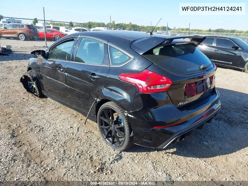 2017 Ford Focus Rs VIN: WF0DP3TH2H4124241 Lot: 40392657