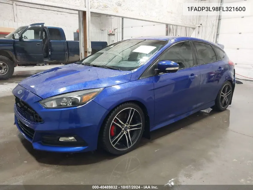 2015 Ford Focus St VIN: 1FADP3L98FL321600 Lot: 40489832