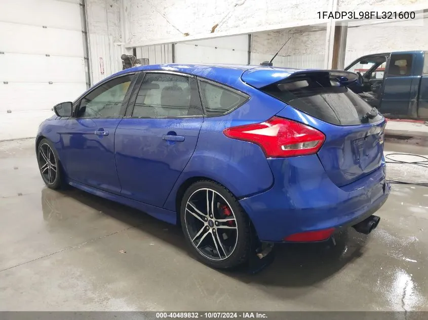 2015 Ford Focus St VIN: 1FADP3L98FL321600 Lot: 40489832