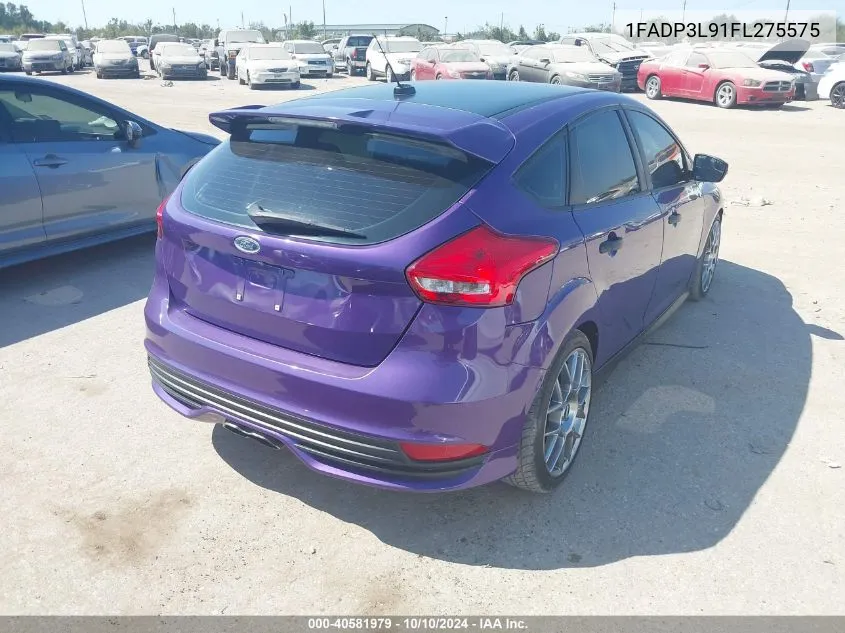 2015 Ford Focus St VIN: 1FADP3L91FL275575 Lot: 40581979