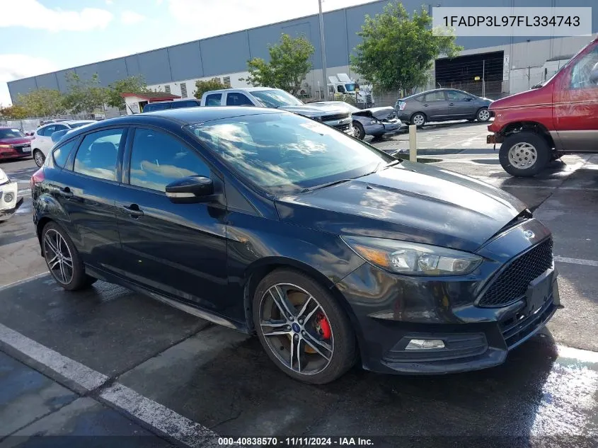 2015 Ford Focus St VIN: 1FADP3L97FL334743 Lot: 40838570