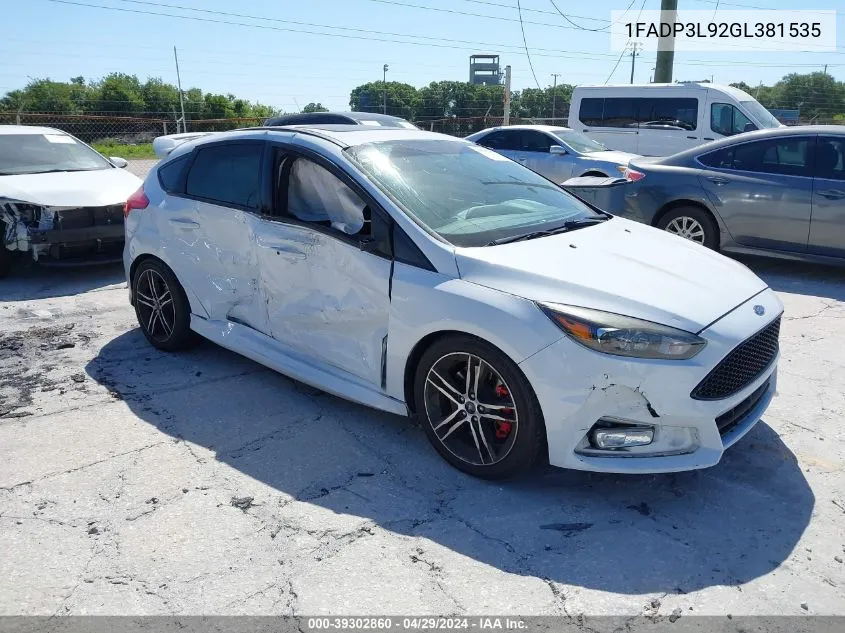 2016 Ford Focus St VIN: 1FADP3L92GL381535 Lot: 39302860