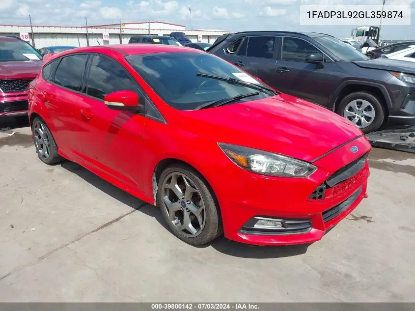 2016 Ford Focus St VIN: 1FADP3L92GL359874 Lot: 39800142