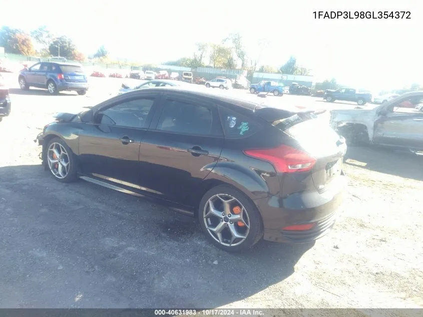 2016 Ford Focus St VIN: 1FADP3L98GL354372 Lot: 40631983