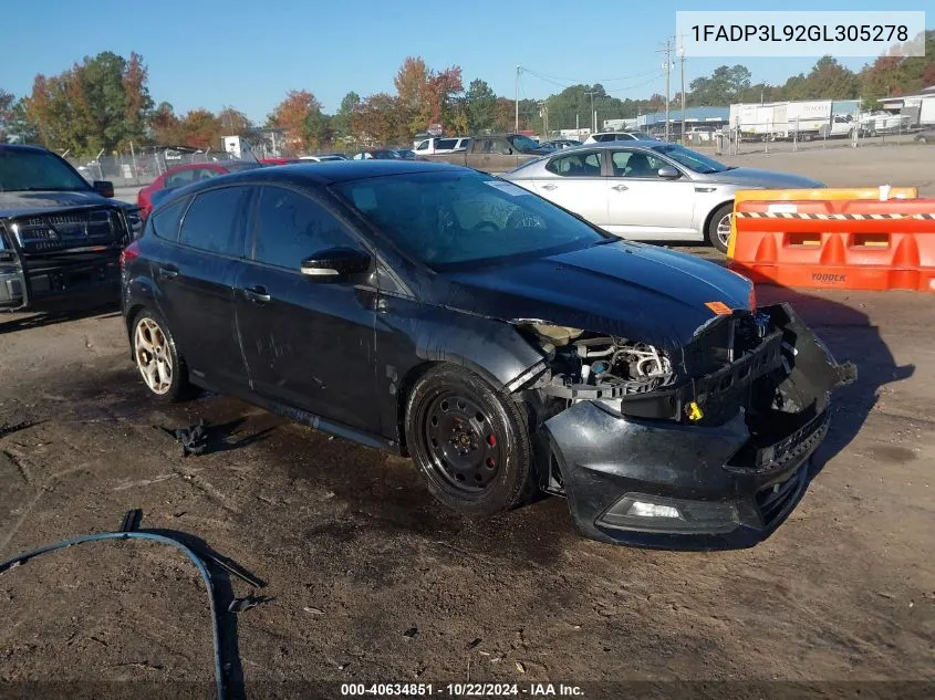 2016 Ford Focus St VIN: 1FADP3L92GL305278 Lot: 40634851