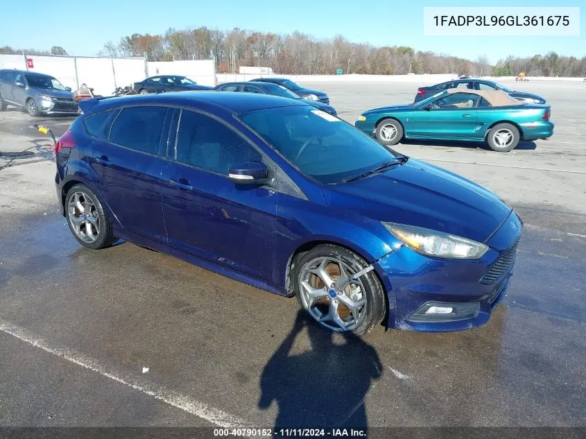 2016 Ford Focus St VIN: 1FADP3L96GL361675 Lot: 40790152