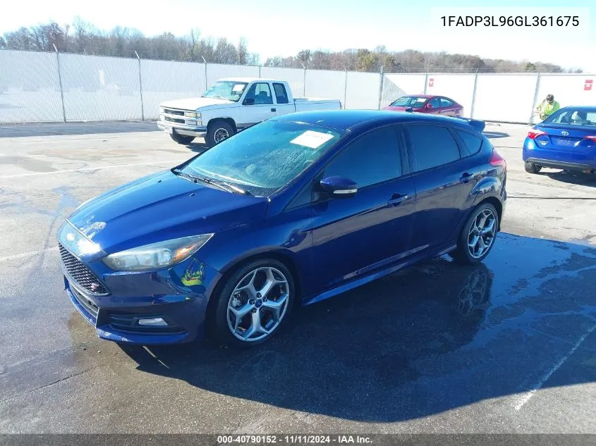 2016 Ford Focus St VIN: 1FADP3L96GL361675 Lot: 40790152