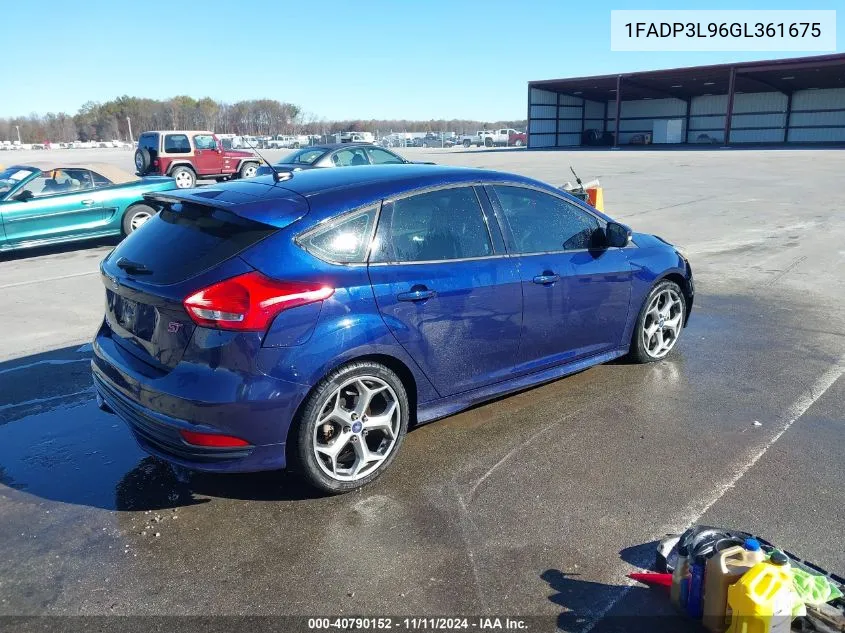 2016 Ford Focus St VIN: 1FADP3L96GL361675 Lot: 40790152