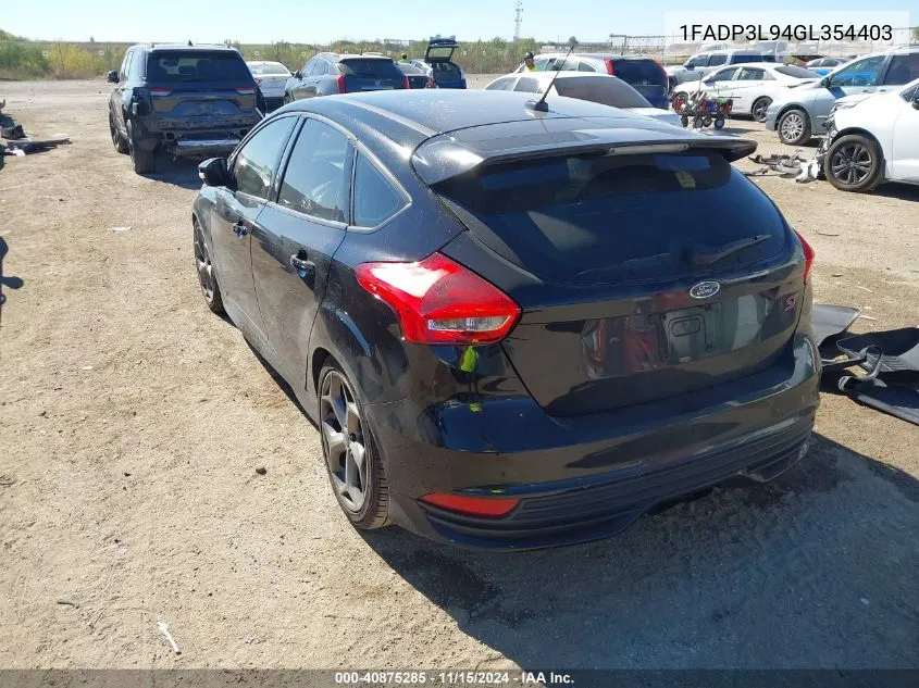 2016 Ford Focus St VIN: 1FADP3L94GL354403 Lot: 40875285