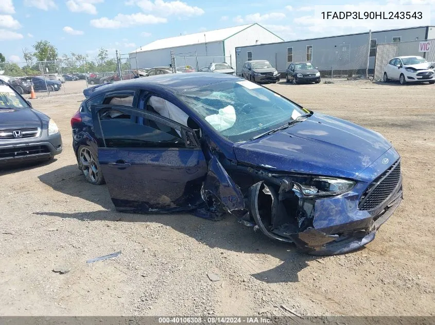 2017 Ford Focus St VIN: 1FADP3L90HL243543 Lot: 40106308