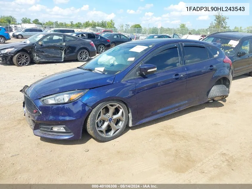 2017 Ford Focus St VIN: 1FADP3L90HL243543 Lot: 40106308