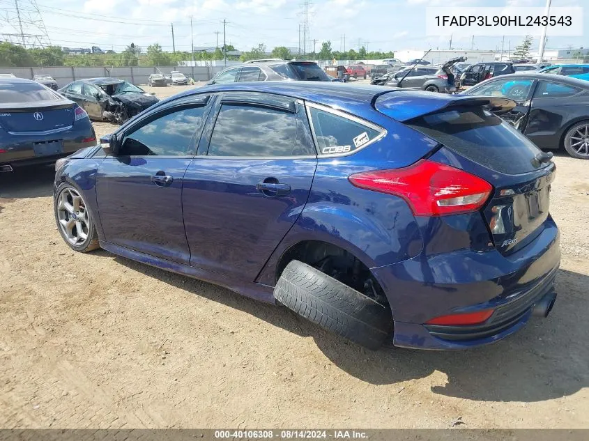 2017 Ford Focus St VIN: 1FADP3L90HL243543 Lot: 40106308