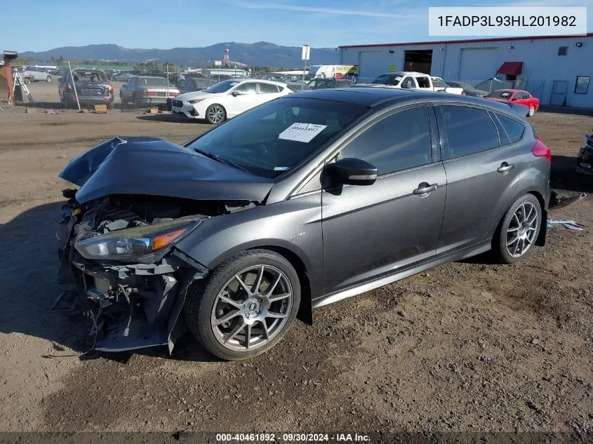 2017 Ford Focus St VIN: 1FADP3L93HL201982 Lot: 40461892