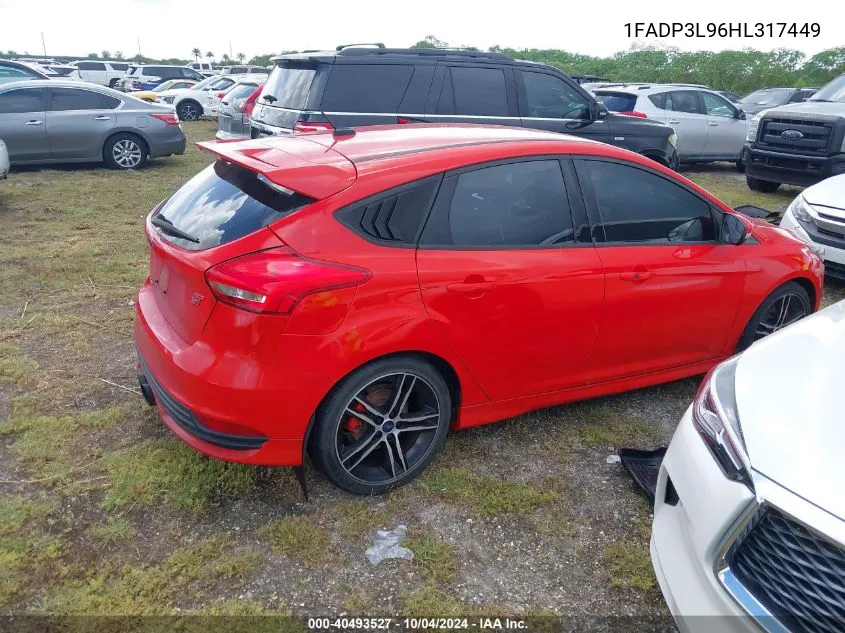 2017 Ford Focus St VIN: 1FADP3L96HL317449 Lot: 40493527