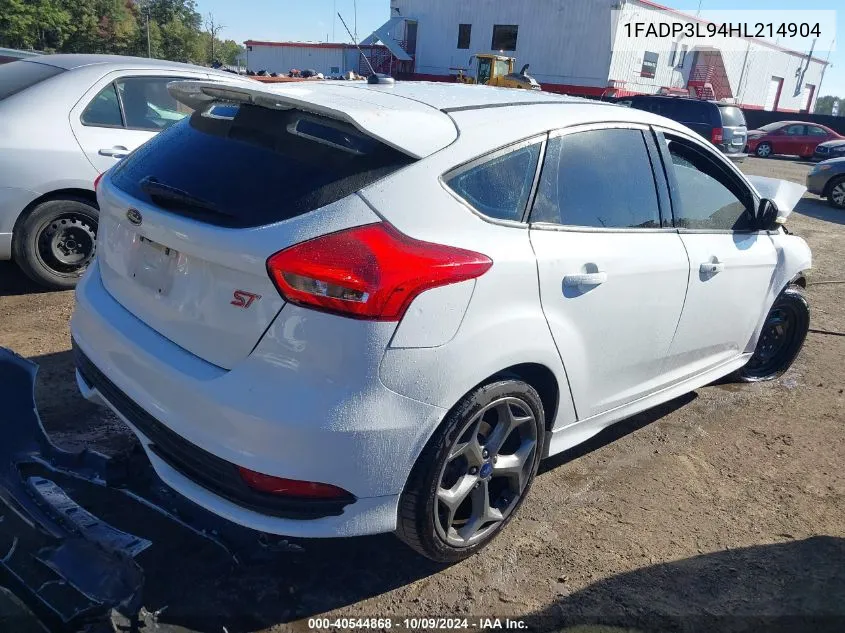 2017 Ford Focus St VIN: 1FADP3L94HL214904 Lot: 40544868