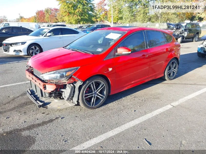 2017 Ford Focus St VIN: 1FADP3L99HL281241 Lot: 40604246