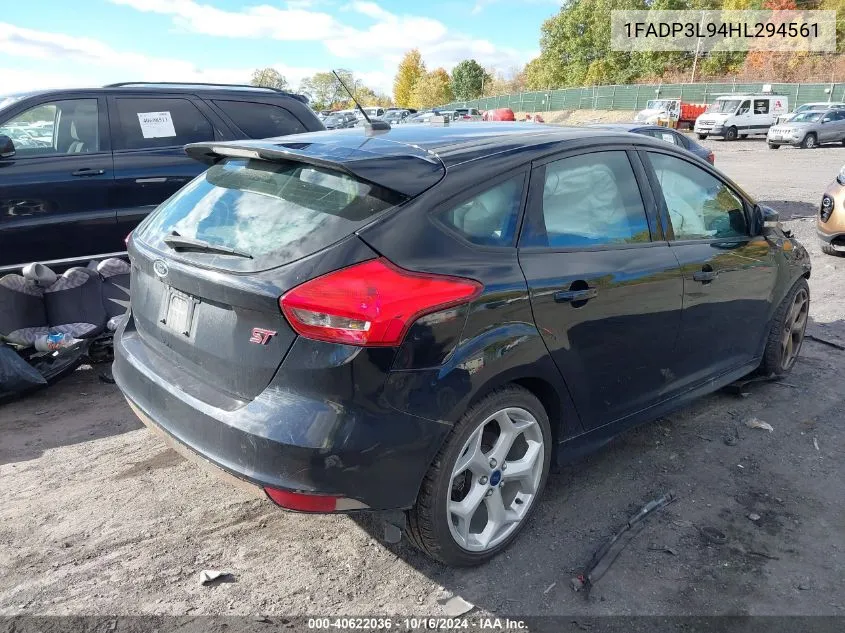 2017 Ford Focus St VIN: 1FADP3L94HL294561 Lot: 40622036