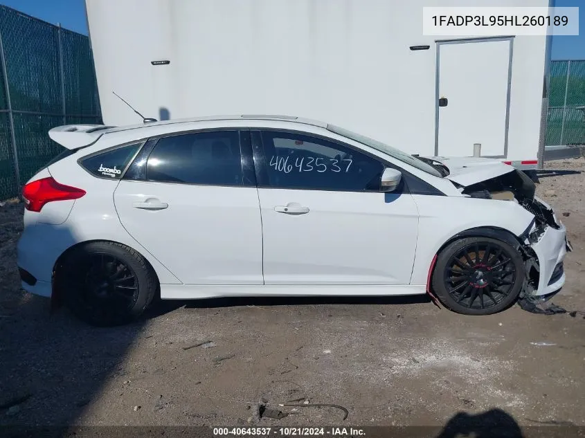 2017 Ford Focus St VIN: 1FADP3L95HL260189 Lot: 40643537