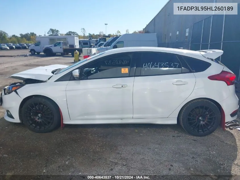 2017 Ford Focus St VIN: 1FADP3L95HL260189 Lot: 40643537