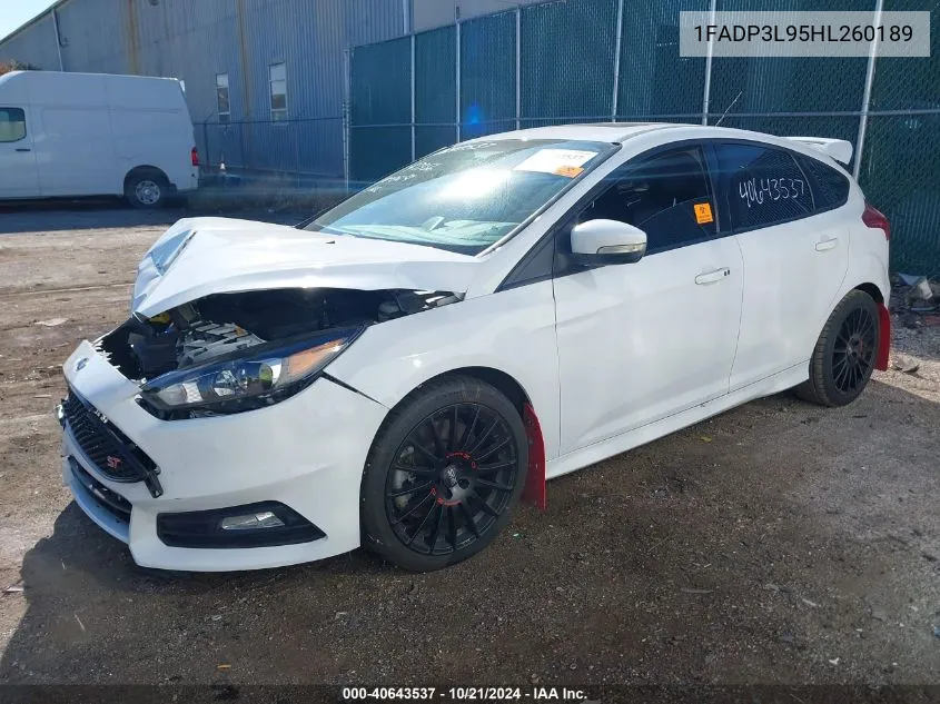 2017 Ford Focus St VIN: 1FADP3L95HL260189 Lot: 40643537