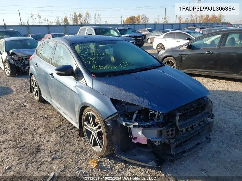 2018 Ford Focus St St VIN: 1FADP3L99JL306354 Lot: 12132091