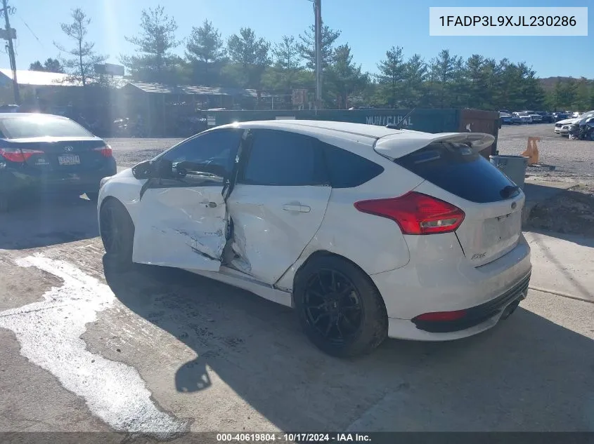 2018 Ford Focus St VIN: 1FADP3L9XJL230286 Lot: 40619804