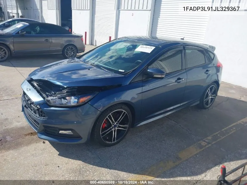 2018 Ford Focus St VIN: 1FADP3L91JL329367 Lot: 40650559