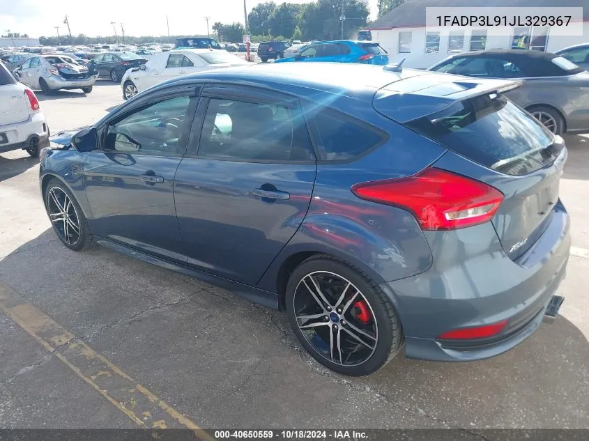 2018 Ford Focus St VIN: 1FADP3L91JL329367 Lot: 40650559