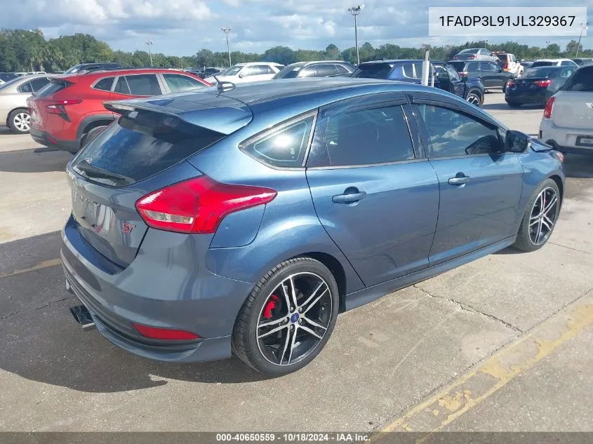 2018 Ford Focus St VIN: 1FADP3L91JL329367 Lot: 40650559